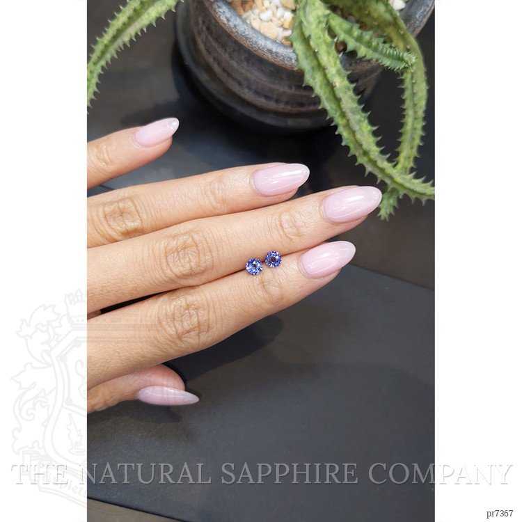 0.78 Ct.Tw. Blue Sapphire Pair from Ceylon (Sri Lanka)