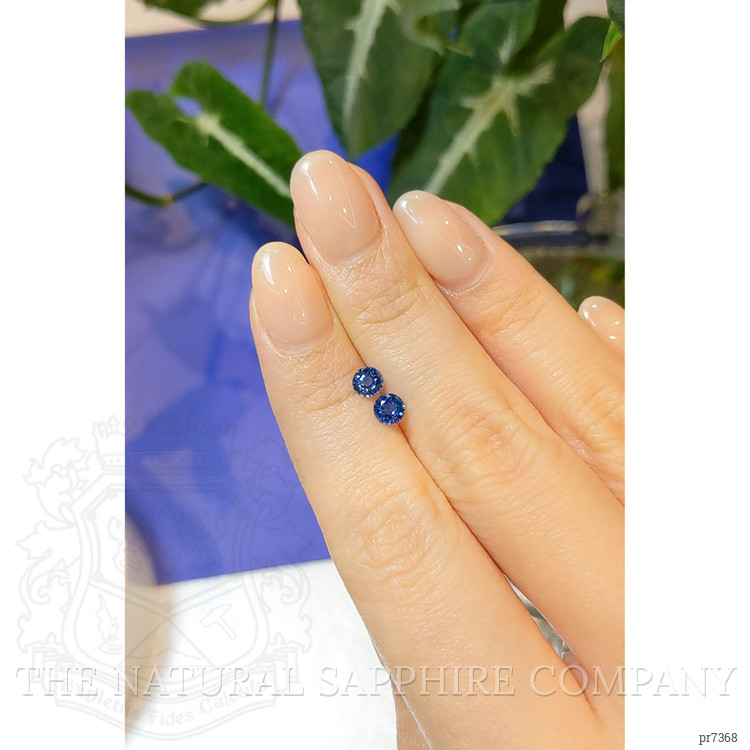 0.85 Ct.Tw. Blue Sapphire Pair from Ceylon (Sri Lanka)