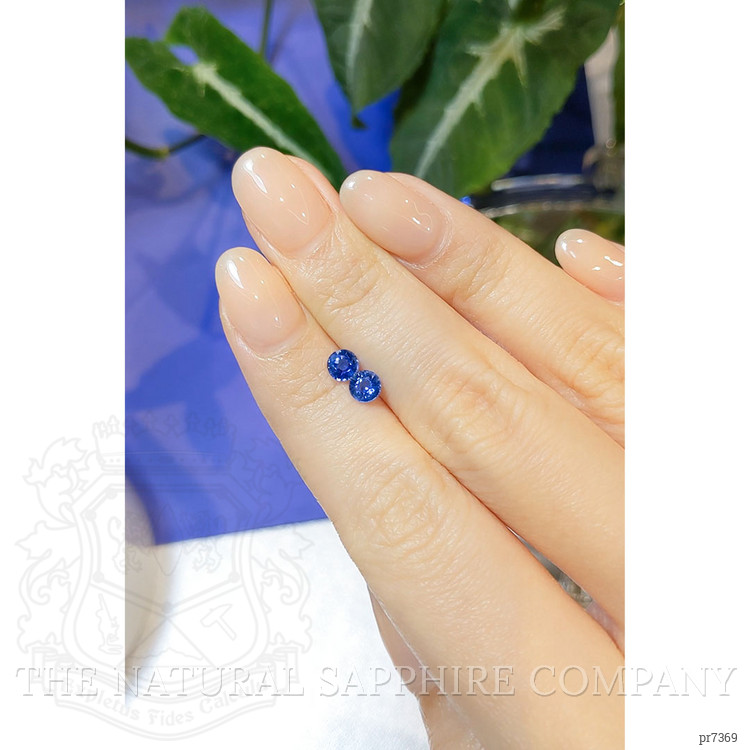 0.95 Ct.Tw. Blue Sapphire Pair from Ceylon (Sri Lanka)