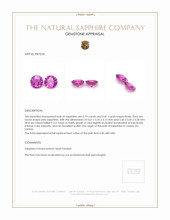 1.60 Ct.Tw.Total Carat Weight Pink Sapphire Pair from Ceylon (Sri Lanka) Appraisal