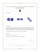 0.76 Ct.Tw.Total Carat Weight Violet Tanzanite Pair from Tanzania Appraisal