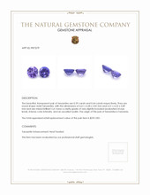 0.83 Ct.Tw.Total Carat Weight Violet Tanzanite Pair from Tanzania Appraisal