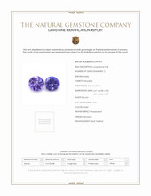 0.83 Ct.Tw.Total Carat Weight Violet Tanzanite Pair from Tanzania Scan Report