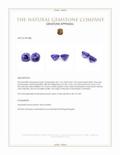 2.52 Ct.Tw.Total Carat Weight Violet Tanzanite Pair from Tanzania Appraisal