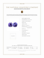 2.52 Ct.Tw.Total Carat Weight Violet Tanzanite Pair from Tanzania Scan Report