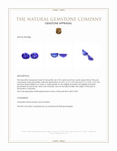 0.79 Ct.Tw.Total Carat Weight Violet Tanzanite Pair from Tanzania Appraisal