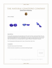 0.79 Ct.Tw.Total Carat Weight Tanzanite Pair from Tanzania Appraisal