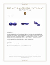 1.02 Ct.Tw.Total Carat Weight Violet Tanzanite Pair from Tanzania Appraisal