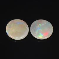 0.75 Ct.Tw.Total Carat Weight Cabochon Crystal/Jelly Opal Pair from Australia Video