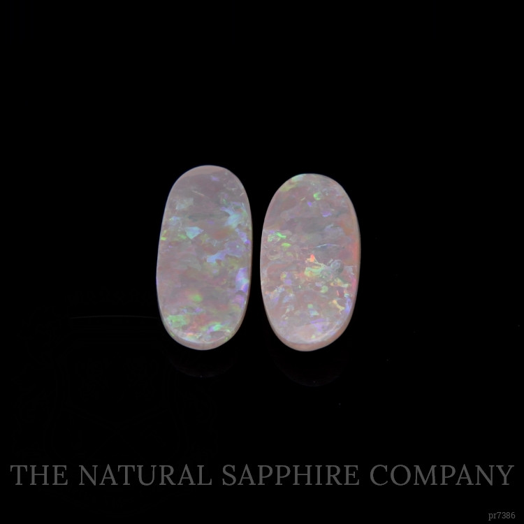 2.41 Ct.Tw. Cabochon Crystal/Jelly Opal Pair from Australia