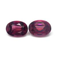 2.10&nbsp;Ct.Tw.Total Carat Weight Rhodolite Garnet Pair from Ceylon (Sri Lanka) Video