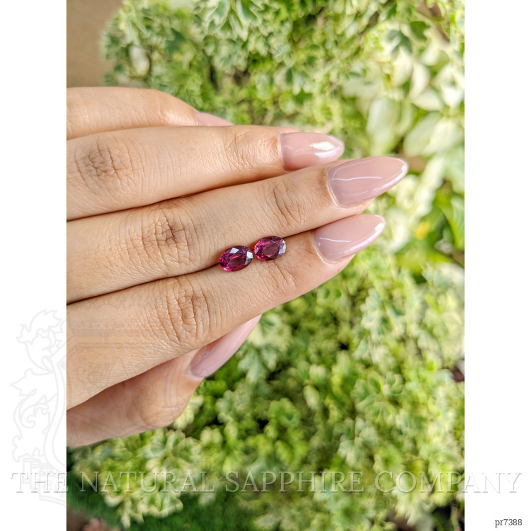 2.10 Ct.Tw. Rhodolite Garnet Pair from Ceylon (Sri Lanka)