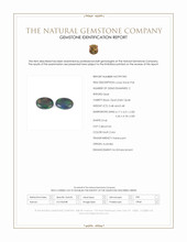 0.96 Ct.Tw.Total Carat Weight Multi Color Cabochon Black Opal (Dark Opal) Pair from Australia Scan Report