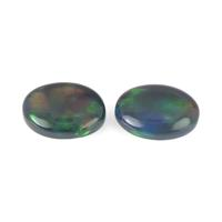 0.96 Ct.Tw.Total Carat Weight Cabochon Black Opal Pair from Australia Video