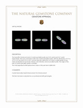 1.10 Ct.Tw.Total Carat Weight Multi Color Cabochon Crystal Opal (Jelly Opal) Pair from Australia Appraisal