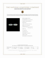 1.10 Ct.Tw.Total Carat Weight Multi Color Cabochon Crystal Opal (Jelly Opal) Pair from Australia Scan Report