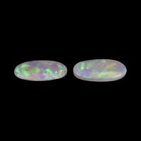 1.10 Ct.Tw.Total Carat Weight Cabochon Crystal/Jelly Opal Pair from Australia Video