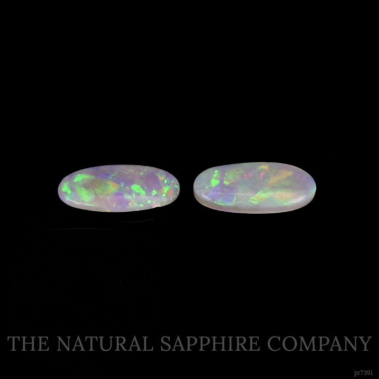 1.10 Ct.Tw. Cabochon Crystal/Jelly Opal Pair from Australia