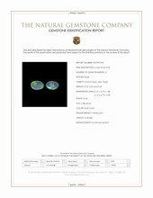 0.70 Ct.Tw.Total Carat Weight Multi Color Cabochon Crystal Opal (Jelly Opal) Pair from Australia Scan Report