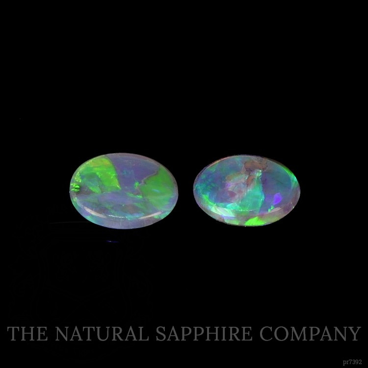 0.70 Ct.Tw. Cabochon Crystal/Jelly Opal Pair from Australia