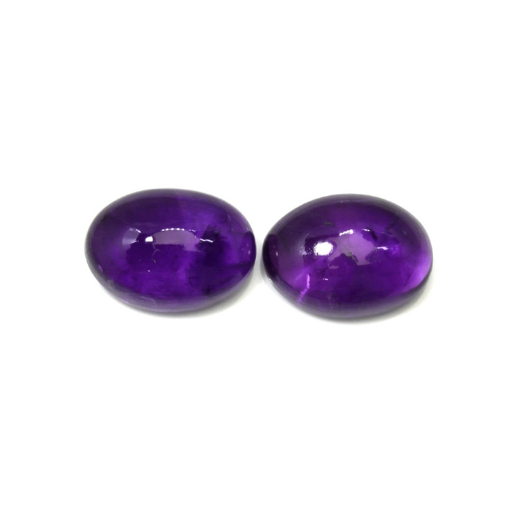 26.41 Ct.Tw. Cabochon Amethyst Pair from Brazil