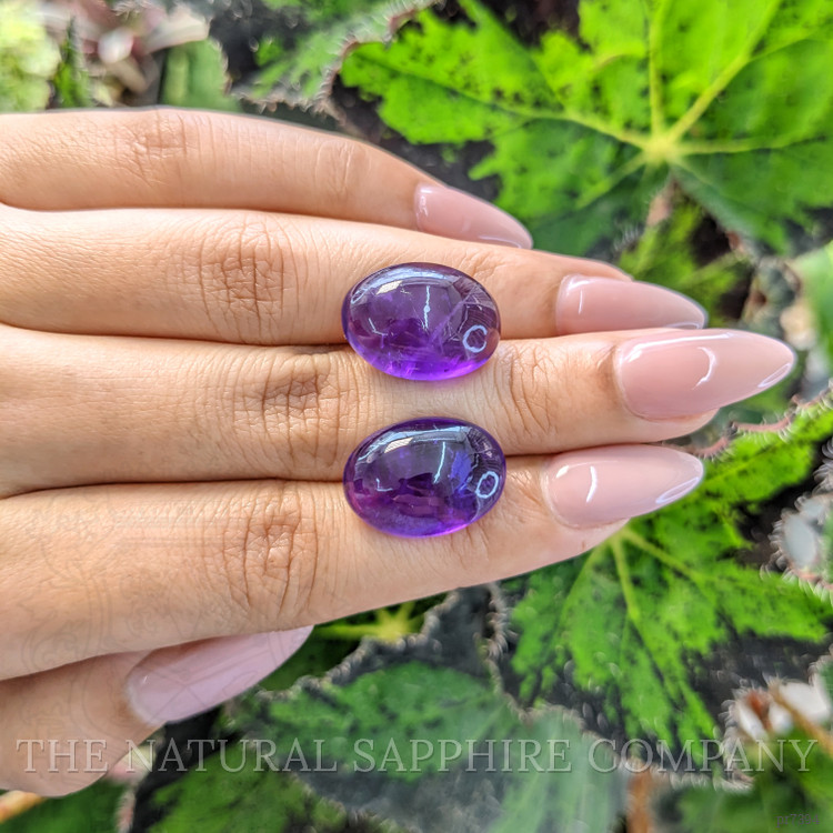 26.41 Ct.Tw. Cabochon Amethyst Pair from Brazil