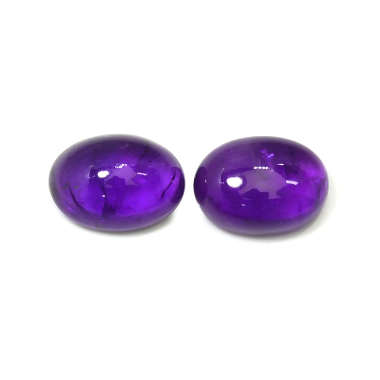28.47 Ct.Tw. Cabochon Amethyst Pair from Brazil