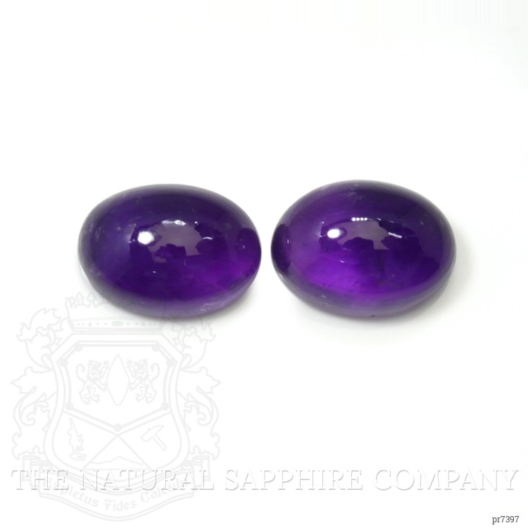 24.59 Ct.Tw. Cabochon Amethyst Pair from Brazil