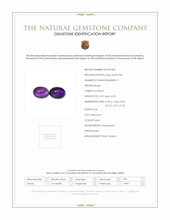 30.20 Ct.Tw.Total Carat Weight Purple Cabochon Amethyst Pair from Brazil Scan Report