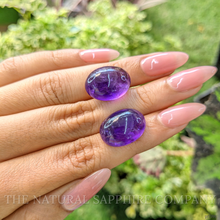 30.20 Ct.Tw. Cabochon Amethyst Pair from Brazil