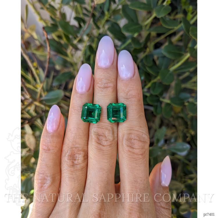 8.85 Ct.Tw. Emerald Pair from Zambia