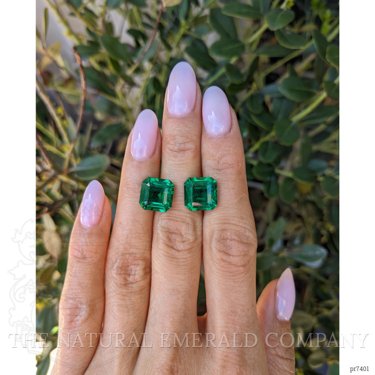 8.85 Ct.Tw. Emerald Pair from Zambia