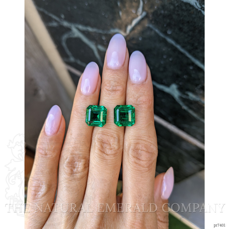 8.85 Ct.Tw. Emerald Pair from Zambia