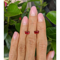 1.66 Ct.Tw.Total Carat Weight Ruby Pair from Mozambique Life Style