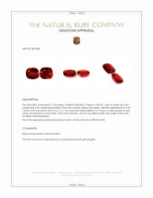 8.01 Ct.Tw.Total Carat Weight Ruby Pair from Mozambique Appraisal