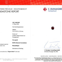 8.01 Ct.Tw.Total Carat Weight Ruby Pair from Mozambique Scan Report