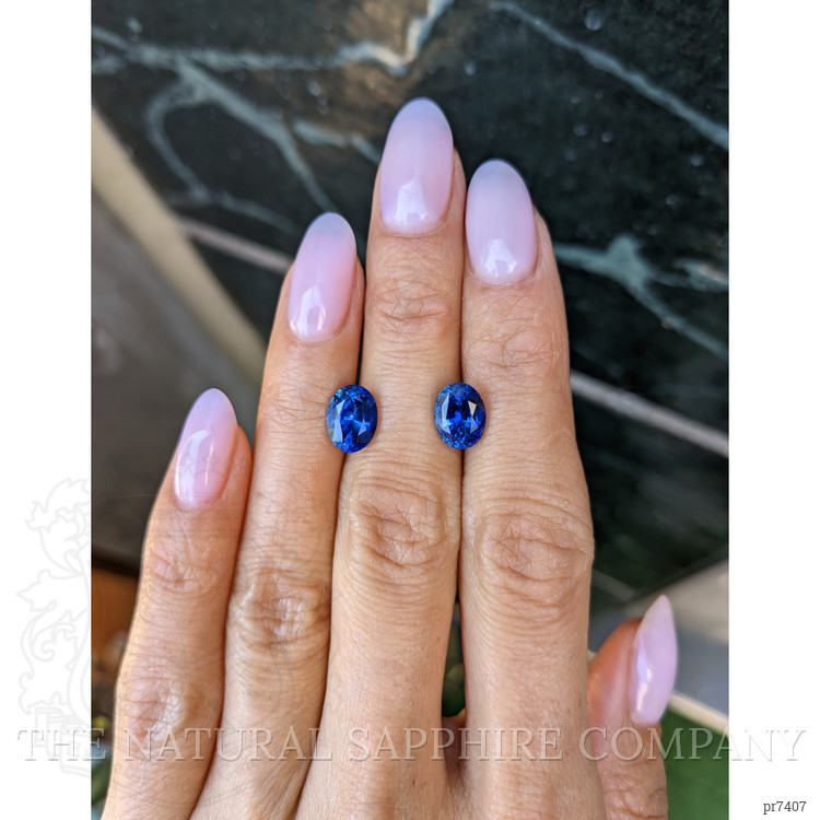 4.71 Ct.Tw. Blue Sapphire Pair from Ceylon (Sri Lanka)