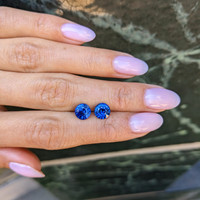3.26&nbsp;Ct.Tw.Total Carat Weight Blue Sapphire Pair from Ceylon (Sri Lanka) Life Style