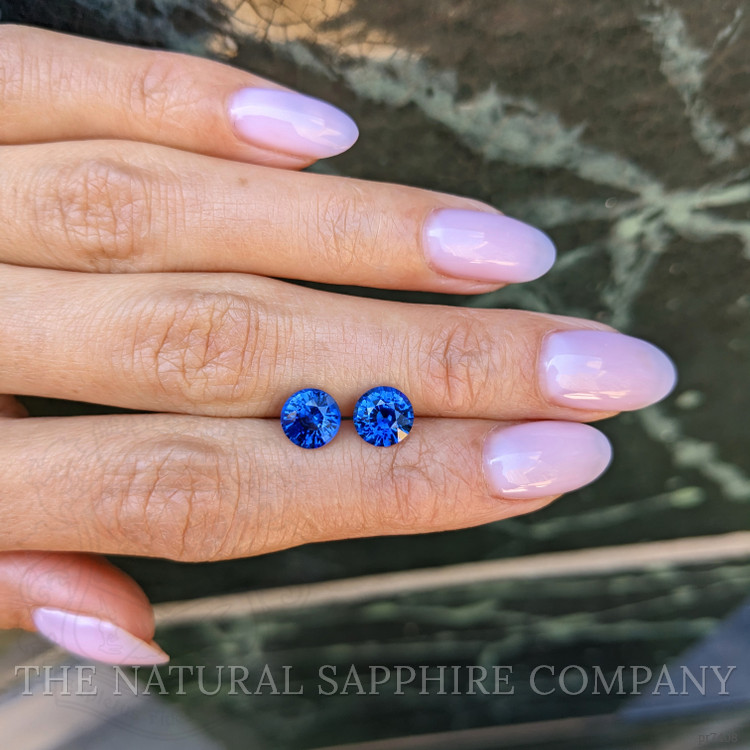 3.26 Ct.Tw. Blue Sapphire Pair from Ceylon (Sri Lanka)