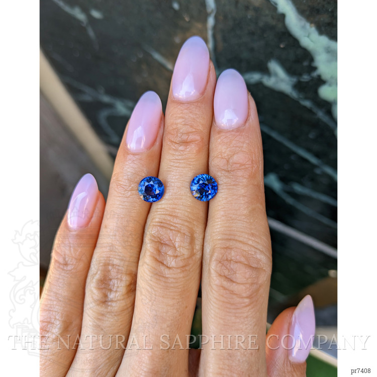 3.26 Ct.Tw. Blue Sapphire Pair from Ceylon (Sri Lanka)