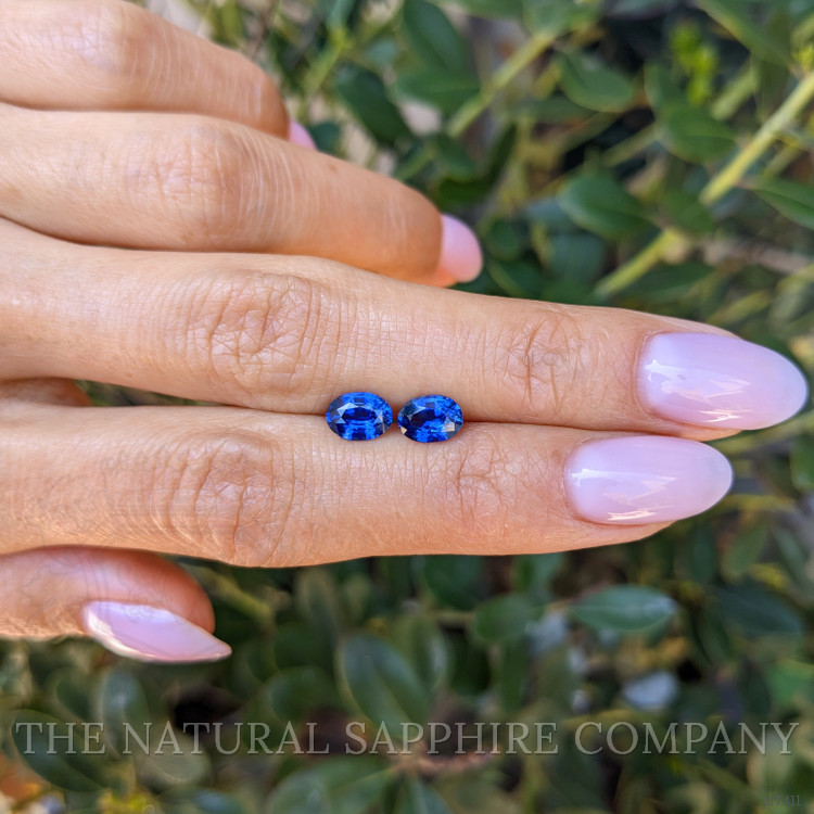 1.87 Ct.Tw. Blue Sapphire Pair from Ceylon (Sri Lanka)