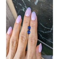 1.87&nbsp;Ct.Tw.Total Carat Weight Blue Sapphire Pair from Ceylon (Sri Lanka) Life Style