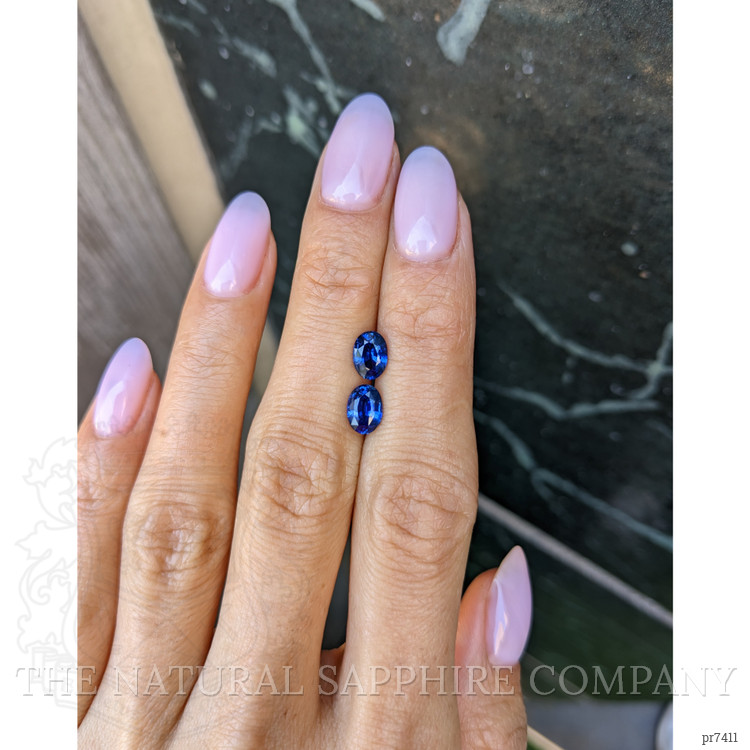 1.87 Ct.Tw. Blue Sapphire Pair from Ceylon (Sri Lanka)