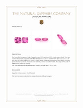 4.06 Ct.Tw.Total Carat Weight Pink Sapphire Pair from Ceylon (Sri Lanka) Appraisal