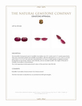 10.18 Ct.Tw.Total Carat Weight Pinkish Red Rubellite Tourmaline Pair from Mozambique Appraisal