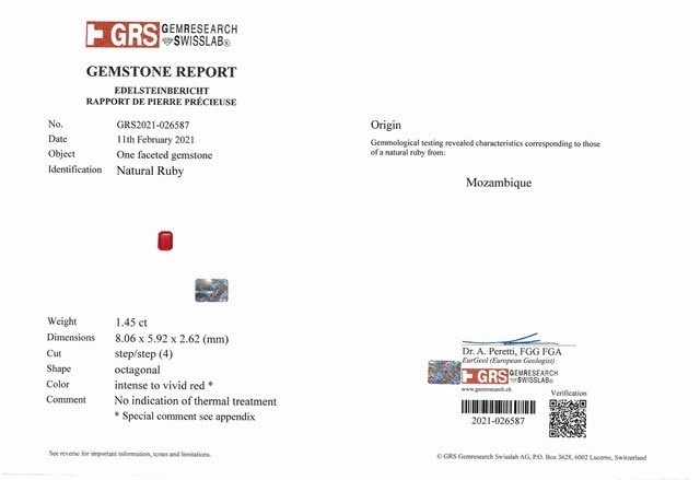 2.86 Ct.Tw. Ruby Pair from Mozambique