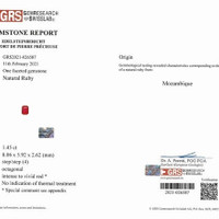 2.86 Ct.Tw.Total Carat Weight Ruby Pair from Mozambique Scan Report
