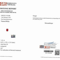 2.86 Ct.Tw.Total Carat Weight Ruby Pair from Mozambique Scan Report