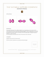 4.98&nbsp;Ct.Tw.Total Carat Weight Purplish Pink Sapphire Pair from Ceylon (Sri Lanka) Appraisal