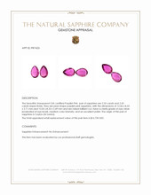 4.98 Ct.Tw.Total Carat Weight Purplish Pink Sapphire Pair from Ceylon (Sri Lanka) Appraisal